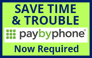 label says save time and trouble paybyphone now required