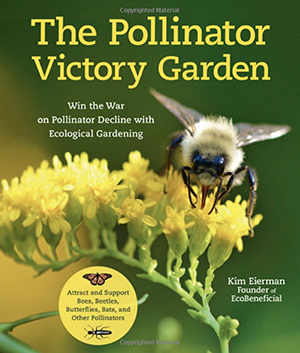 Book cover for "The Pollinator Victory Garden," with a bee on yellow flowers