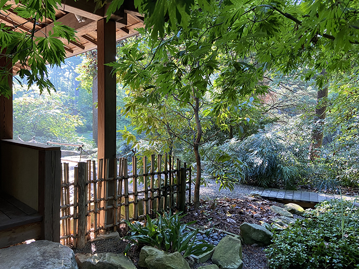 Japanese garden and teahouse.